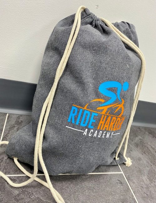 Ride Harder drawstring bag